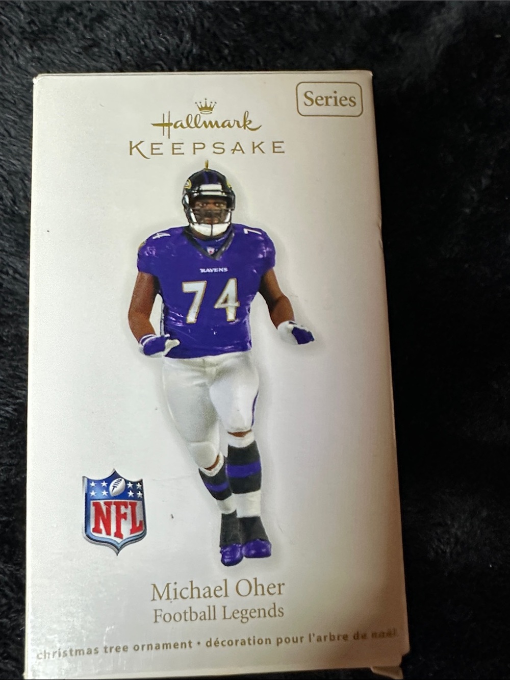 Hallmark Keepsake RAVENS NFL Football Ornament Michael OHER #74 2012